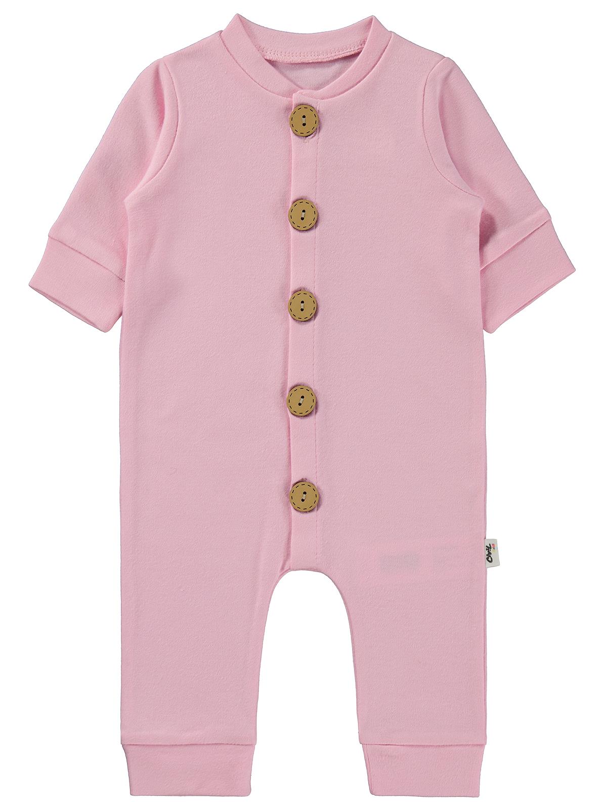 Civil Baby Düz Basic 1-6 Ay Tulum - Pembe
