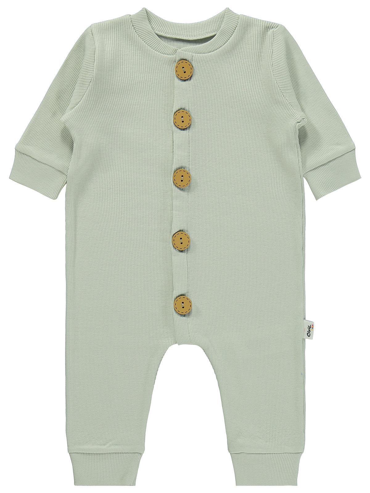 Civil Baby Düz Basic 1-6 Ay Tulum - Mavi