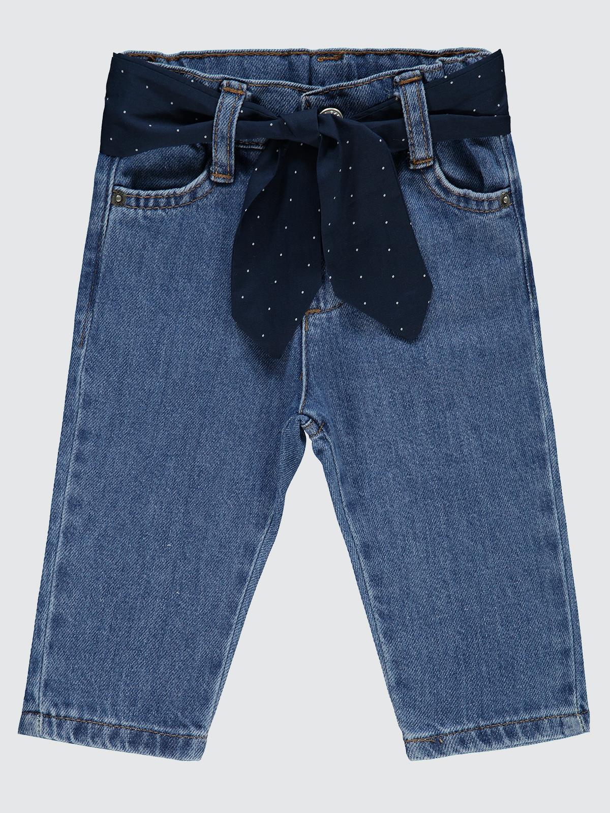 Civil Baby Beli Fırfırlı 6-18 Ay Pantolon - Mavi