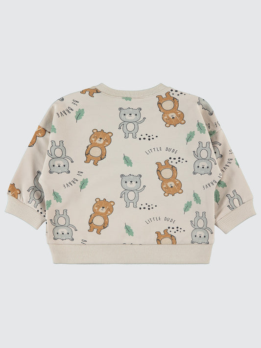 Civil Baby Ayıcıklar Empirme 6-18 Ay Sweatshirt - Fil Dişi