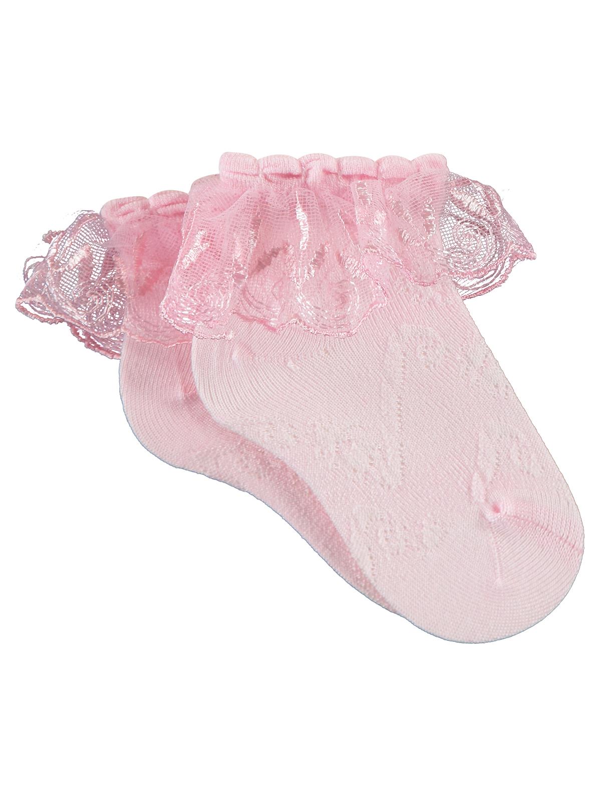 Civil Girls Dantel Aks.Bambu 3-9 Yaş Soket Çorap - Pembe