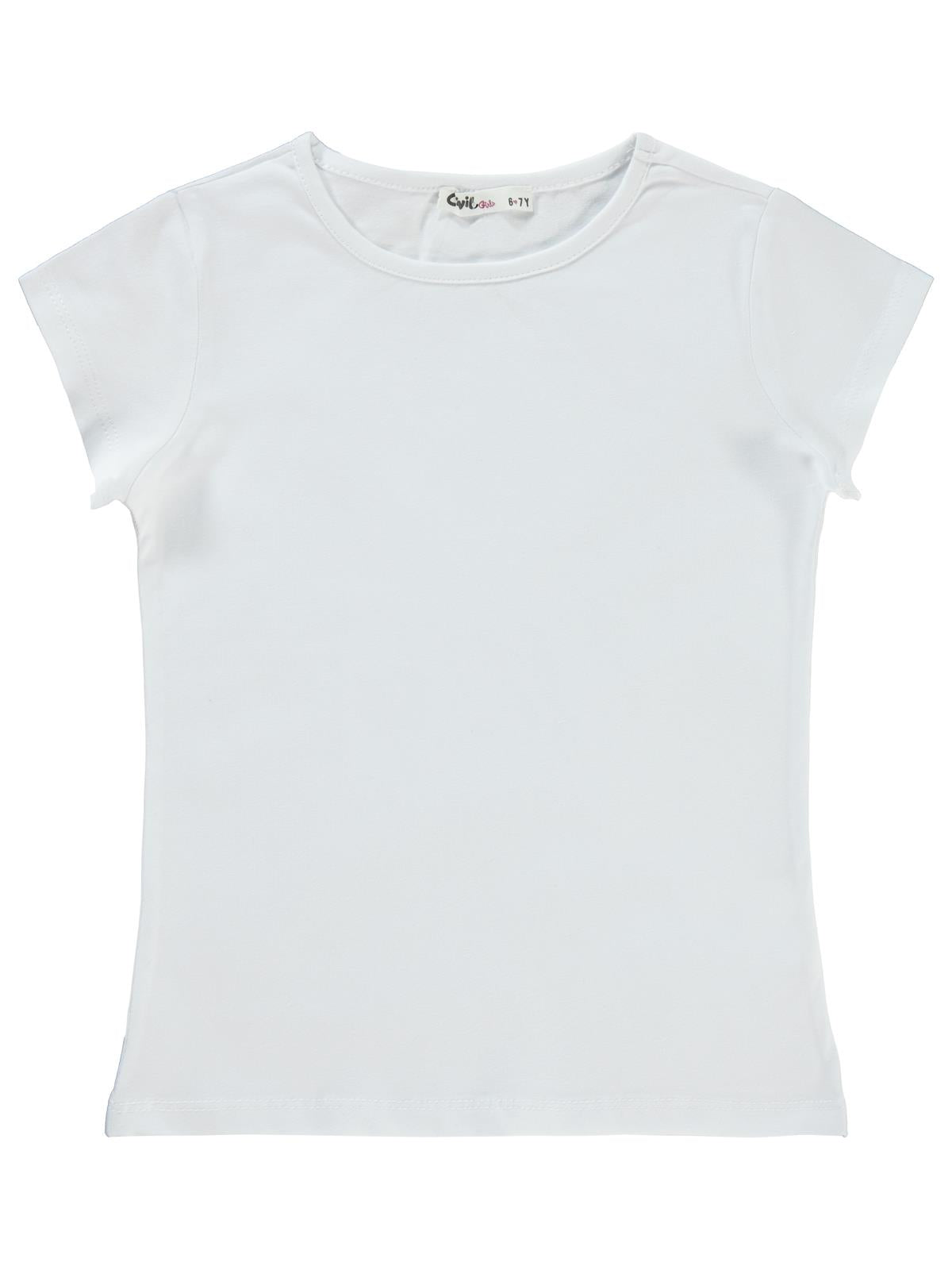Civil Girls Basic 6-9 Yaş Tişört - Beyaz