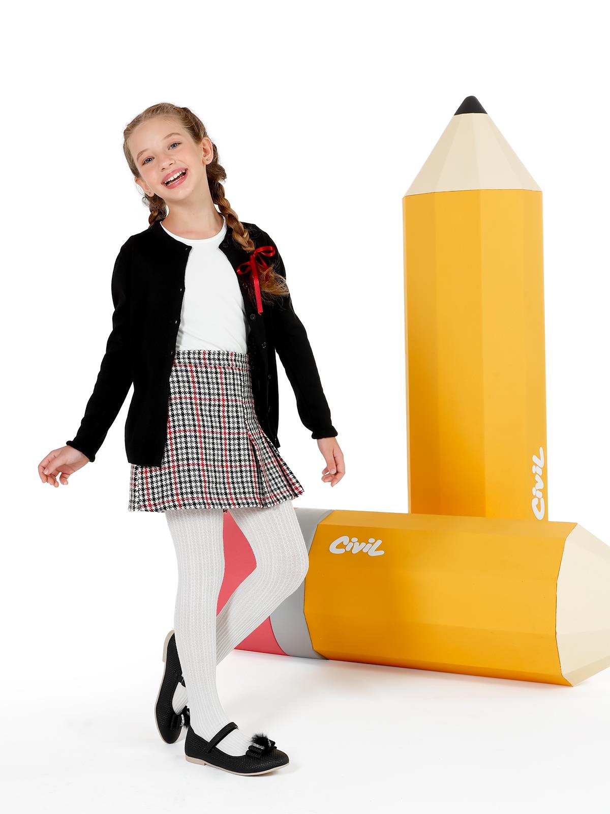 Civil Girls Basic 6-9 Yaş Tişört - Ekru