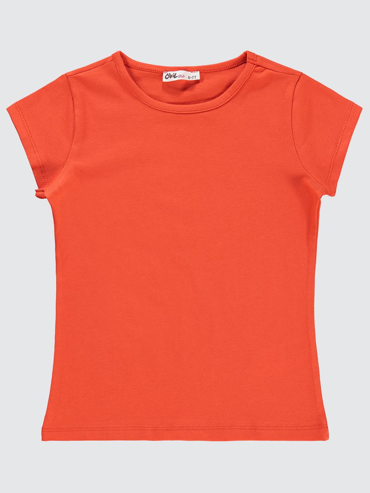 Civil Girls Basic 10-13 Yaş Tişört - Turuncu