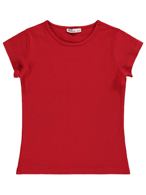 Civil Girls Basic 10-13 Yaş Tişört - Kırmızı