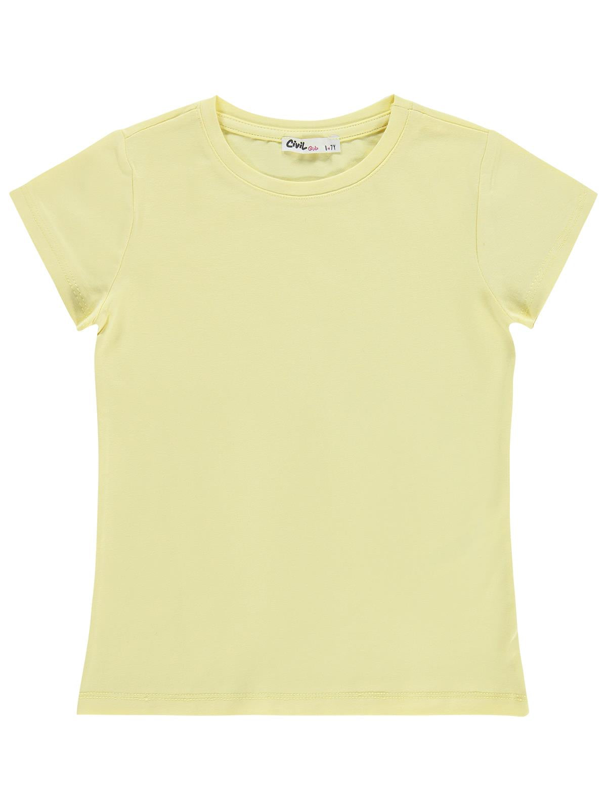 Civil Girls Basic 6-9 Yaş Tişört - Sarı