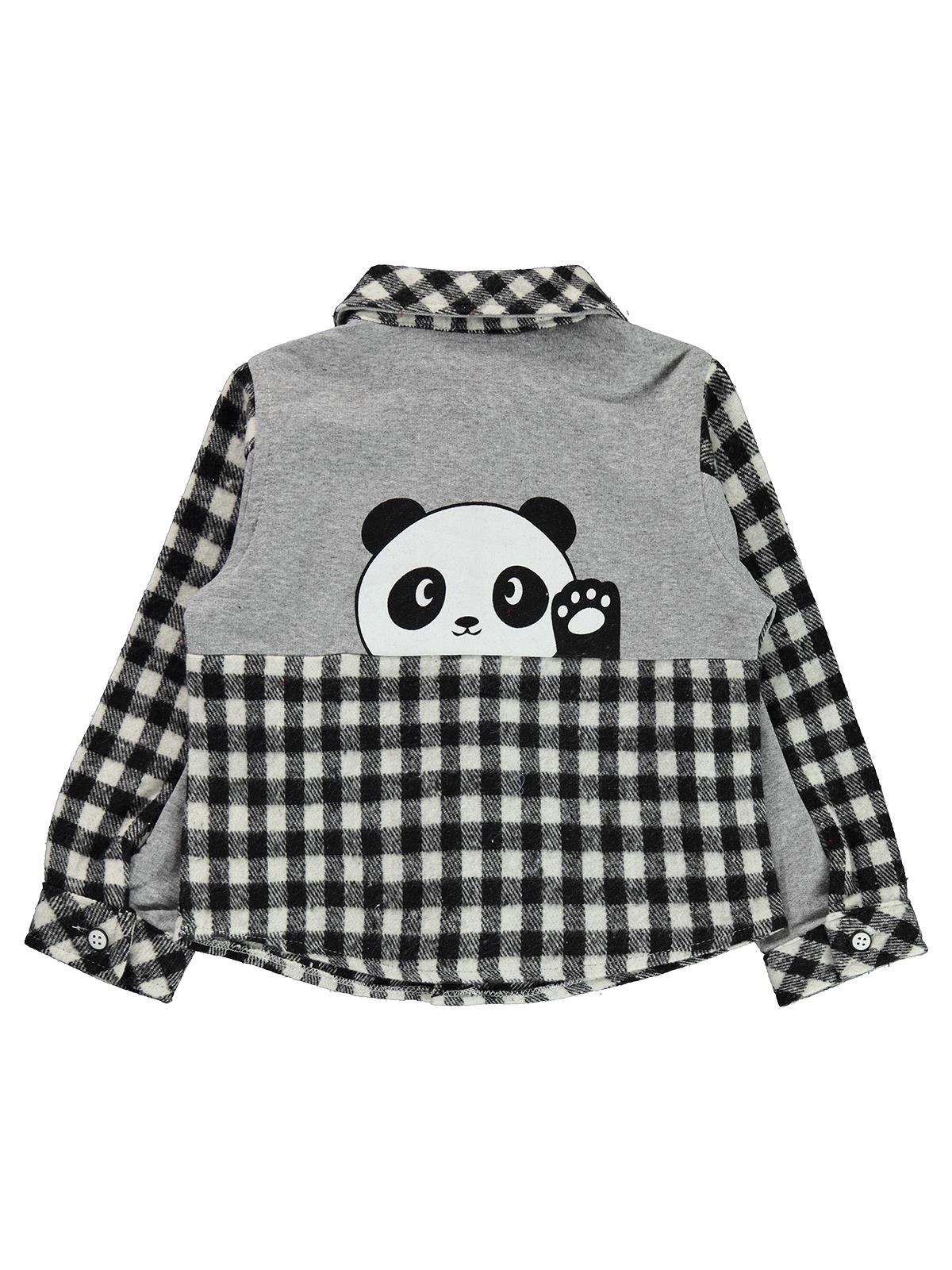 Civil Boys Panda Cep Baskılı 2-5 Yaş Gömlek - Siyah