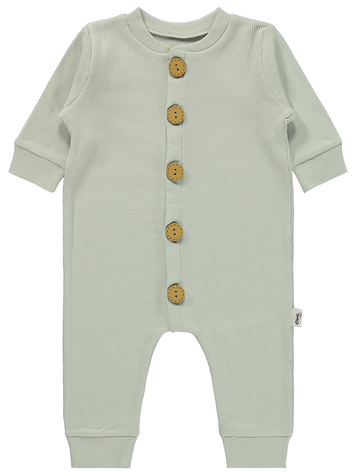 Civil Baby Düz Basic 1-6 Ay Tulum - Mavi
