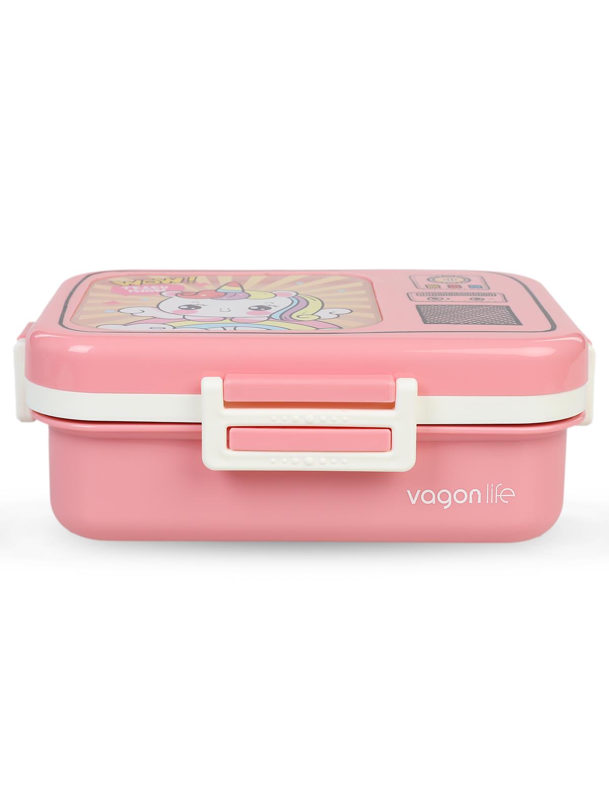 Vagonlife Paslanmaz Çelik Beslenme ve Yemek Kabı 750 ml - Pembe