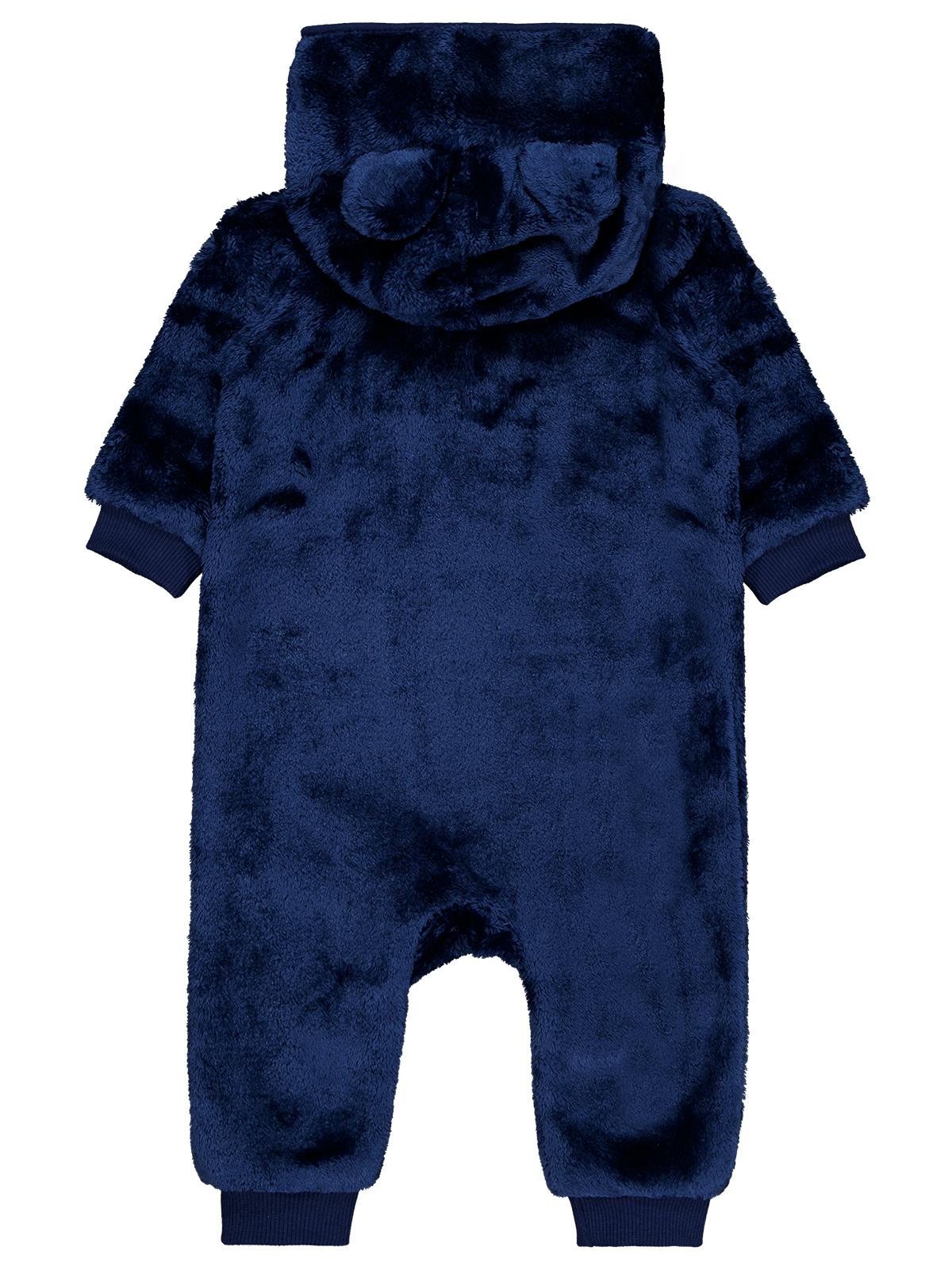 Civil Baby Ayıcık Nakış ve Kulaklı  6-18 Ay Tulum - Lacivert