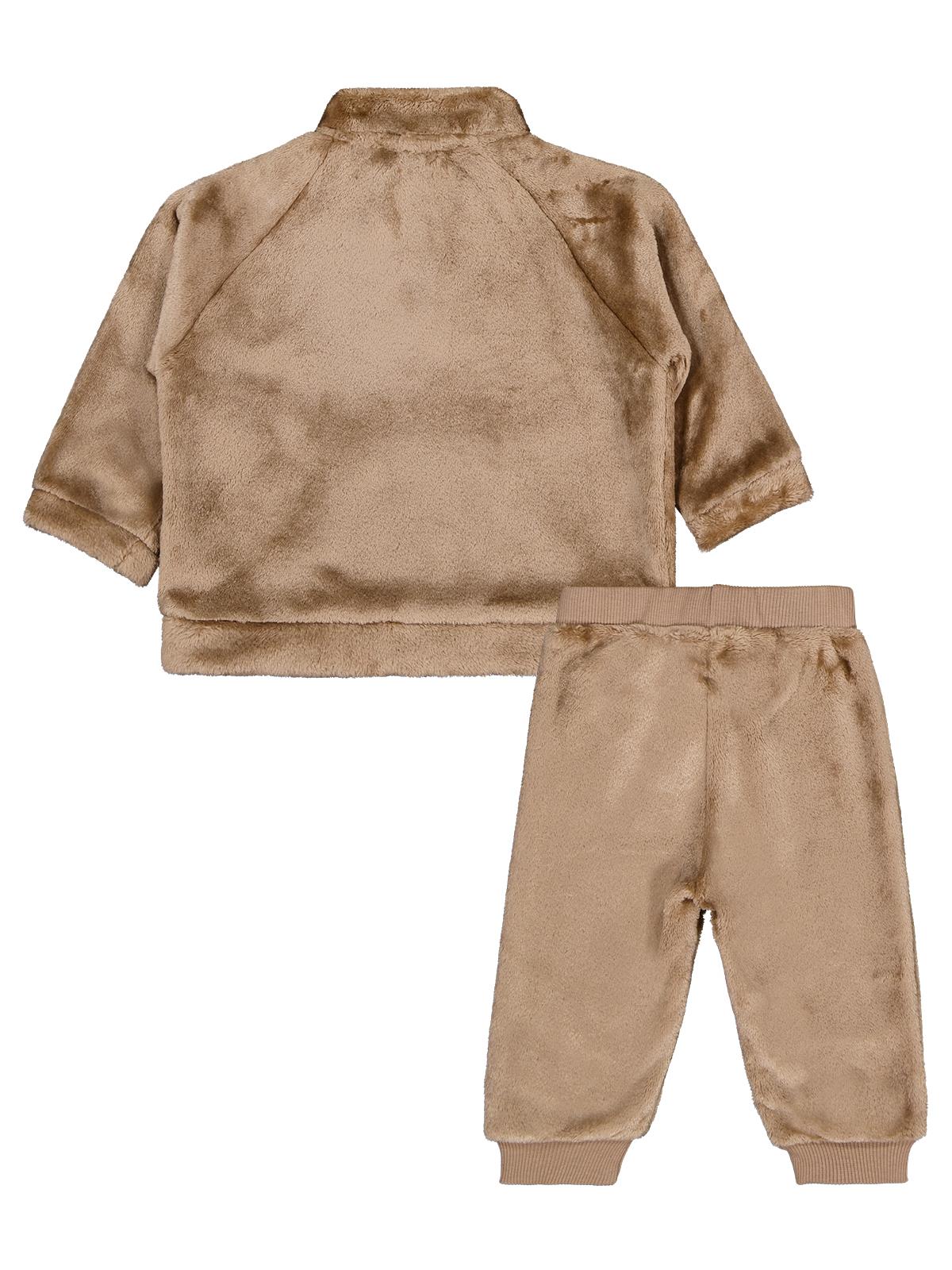 Civil Baby Yarım Fermuar 6-18 Ay Takım - Kahverengi