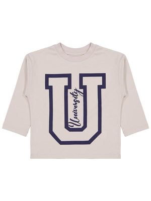 Civil Boys Unıversıty Baskılı 2-5 Yaş Sweatshirt - Bej