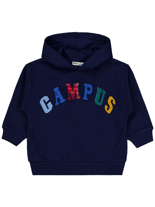 Civil Boys Erkek Çocuk Campus Nakışlı 2-5 Yaş Sweatshirt - Lacivert