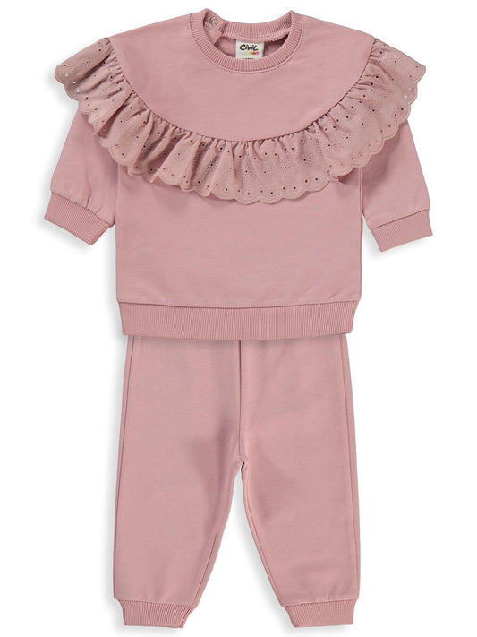 Civil Baby Brodeli 6-18 Ay Takım - Pembe