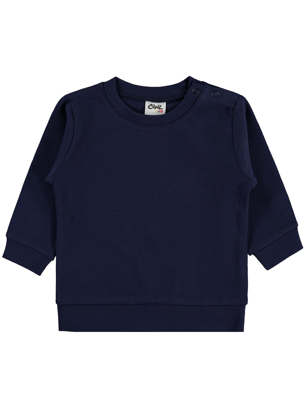 Civil Baby Düz Basic 6-18 Ay Sweatshirt - Lacivert