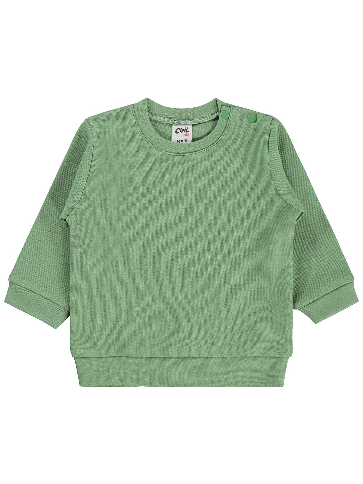 Civil Baby Düz Basic 6-18 Ay Sweatshirt - Haki