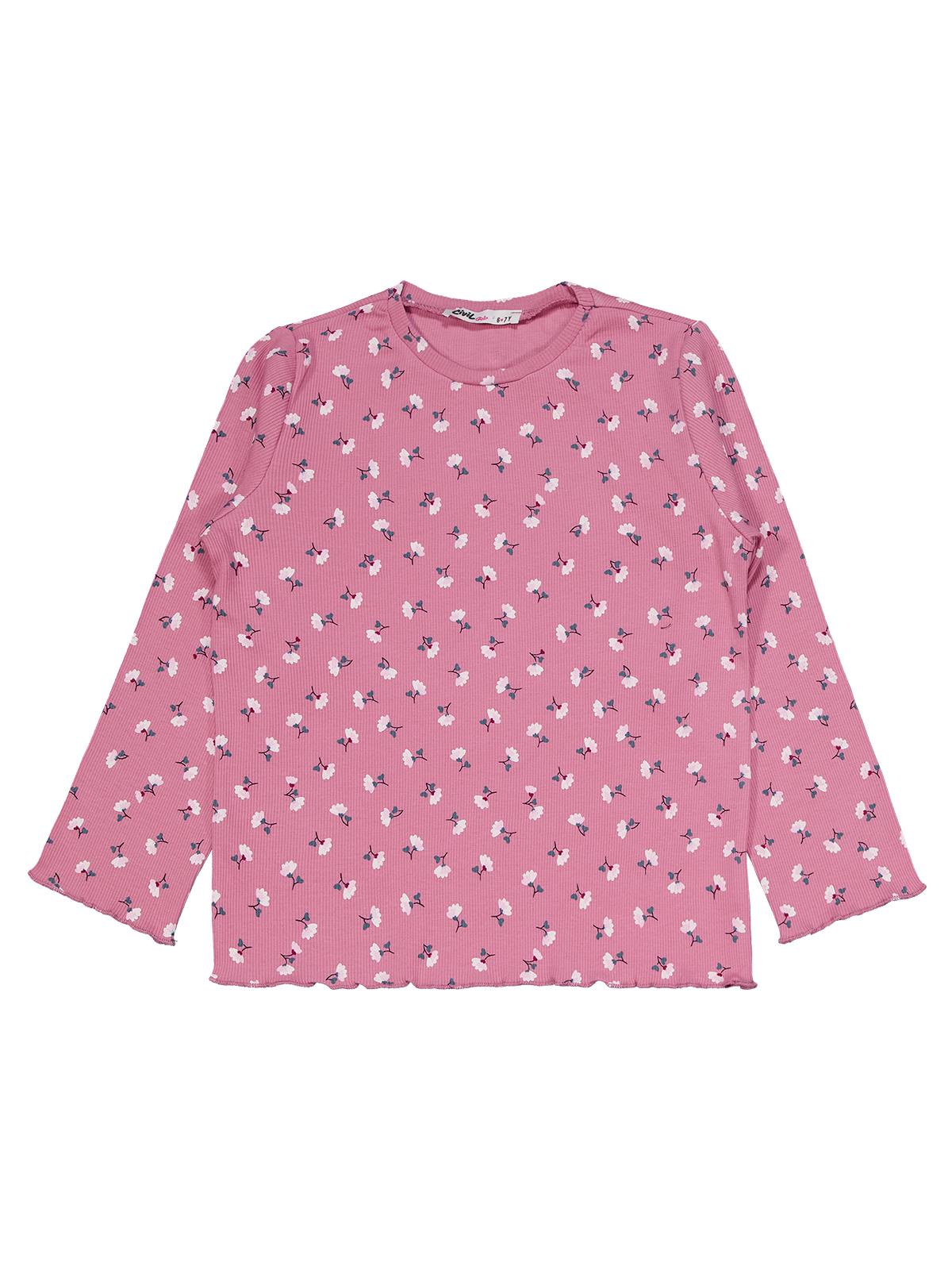 Civil Girls Çiçek Desenli 10-13 Yaş Pijama Takımı - Ekru