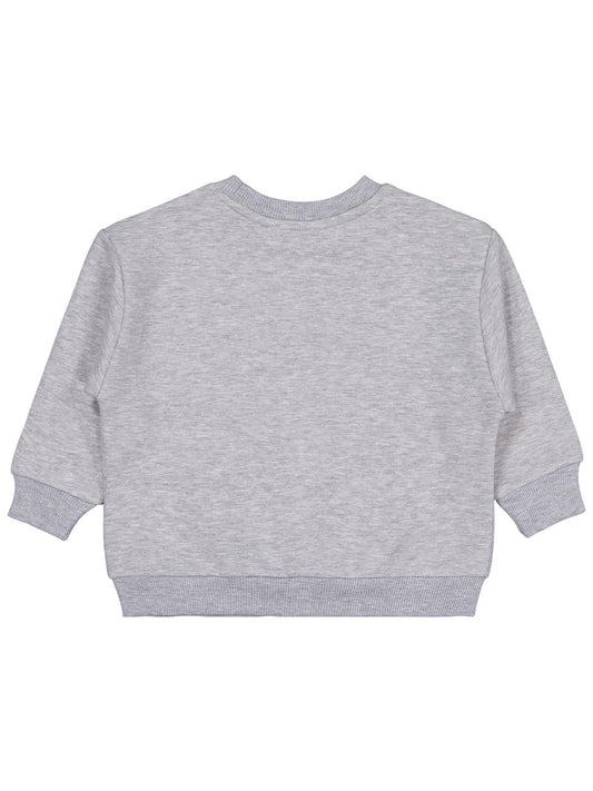 Civil Erkek Çocuk Skater Baskılı Sweatshirt | 3 İp Uzun Kol | Okul Kreş ve Günlük Kullanım - Gri