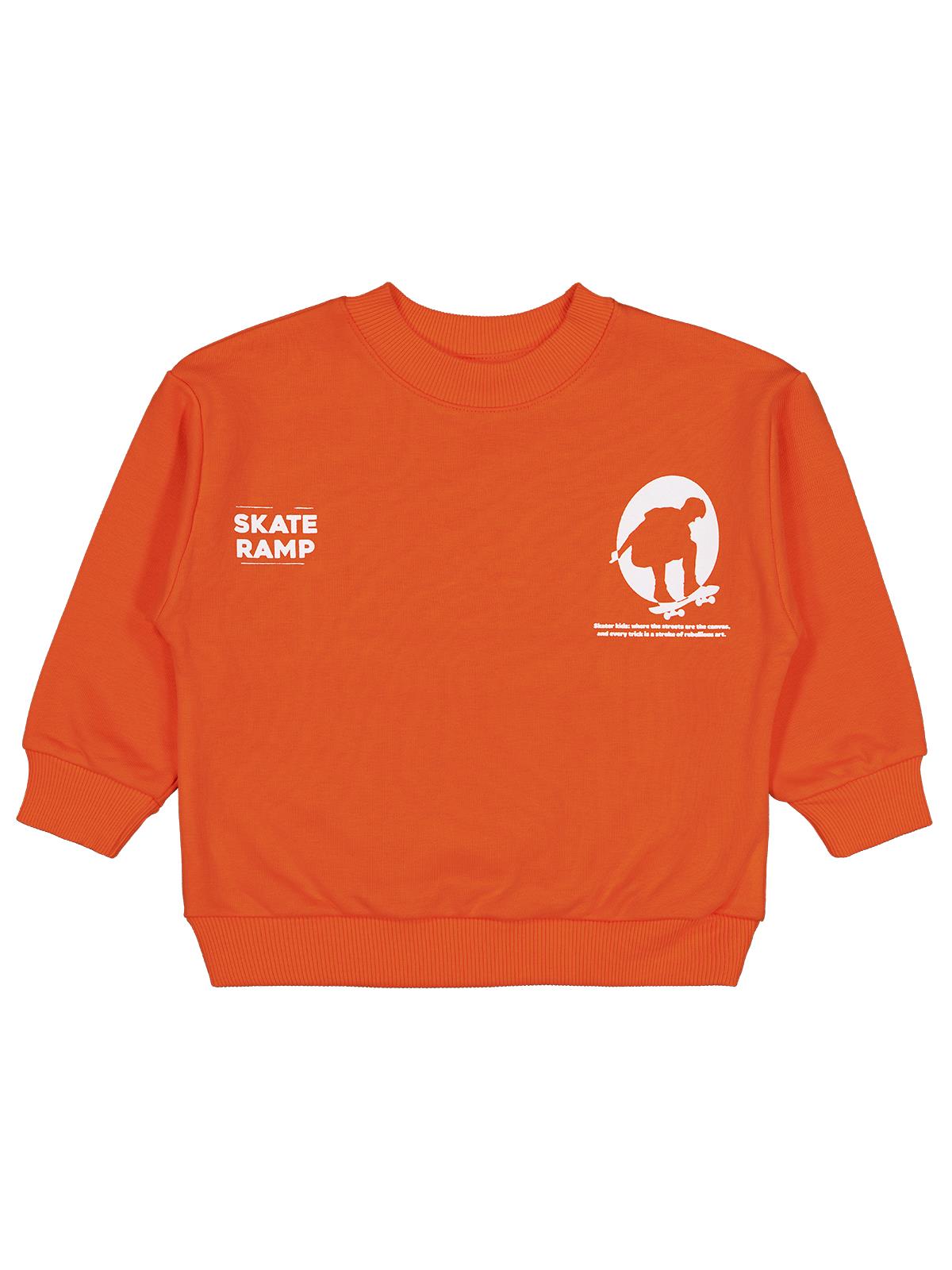 Civil Boys Skate Start Baskılı 2-5 Yaş Sweatshirt - Turuncu