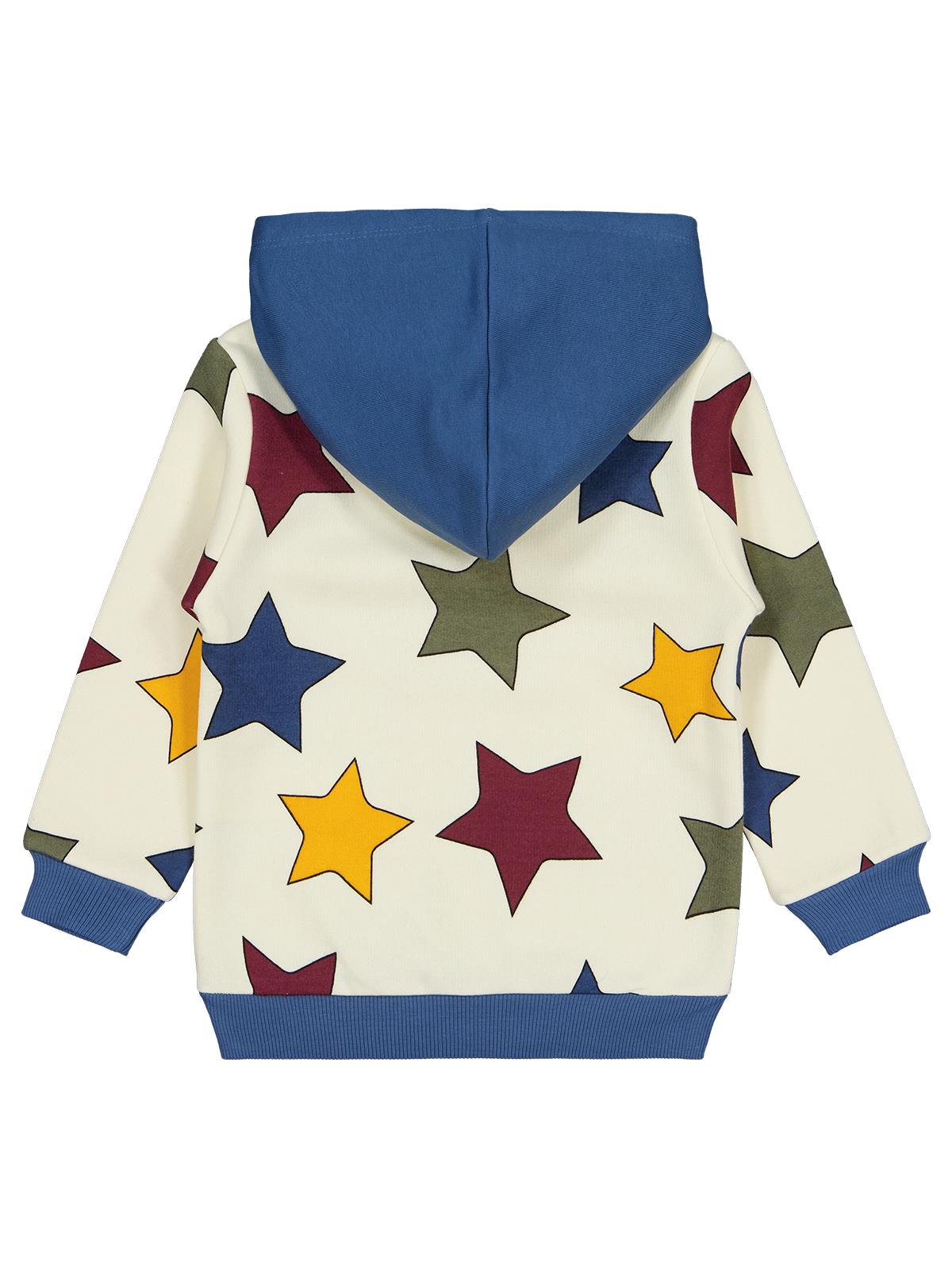 Civil Boys Renkli Yıldız Baskılı 2-5 Yaş Sweatshirt - Mavi