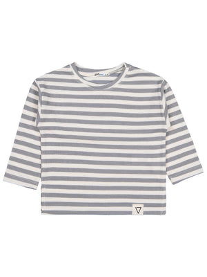 Civil Boys Kendinden Çizgili 2-5 Yaş Sweatshirt - Gri