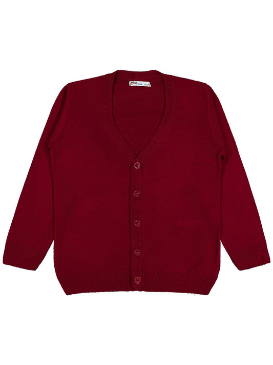 Civil Boys Basic Triko 6-9 Yaş Hırka - Bordo
