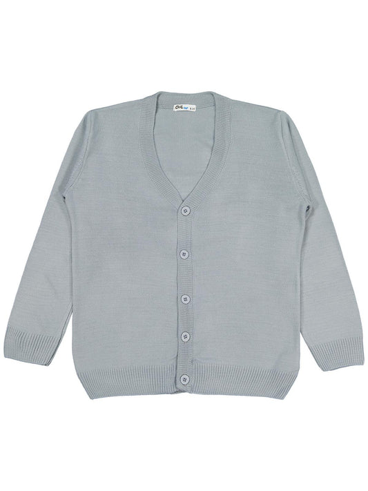 Civil Boys Basic Triko 6-9 Yaş Hırka - Gri