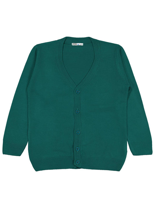 Civil Boys Basic Triko 6-9 Yaş Hırka - Yeşil