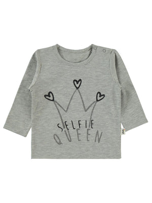 Civil Baby Kalp Taçlı 6-18 Ay Sweatshirt - Gri