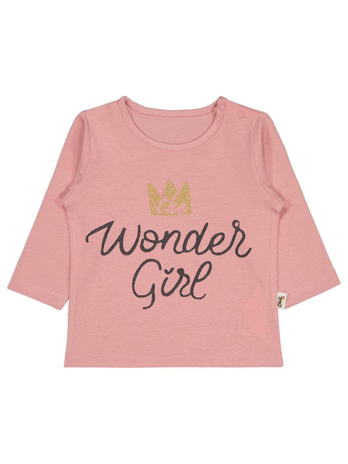 Civil Baby Wonder Girl Baskılı 6-18 Ay Sweatshirt - Pembe
