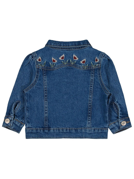 Civil Baby Çiçek Nakışlı 9-18 Ay Ceket - Mavi