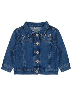 Civil Baby Çiçek Nakışlı 9-18 Ay Ceket - Mavi