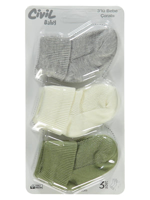 Civil Baby Lacost Basic Asetat 0-24 Ay Çorap Setleri