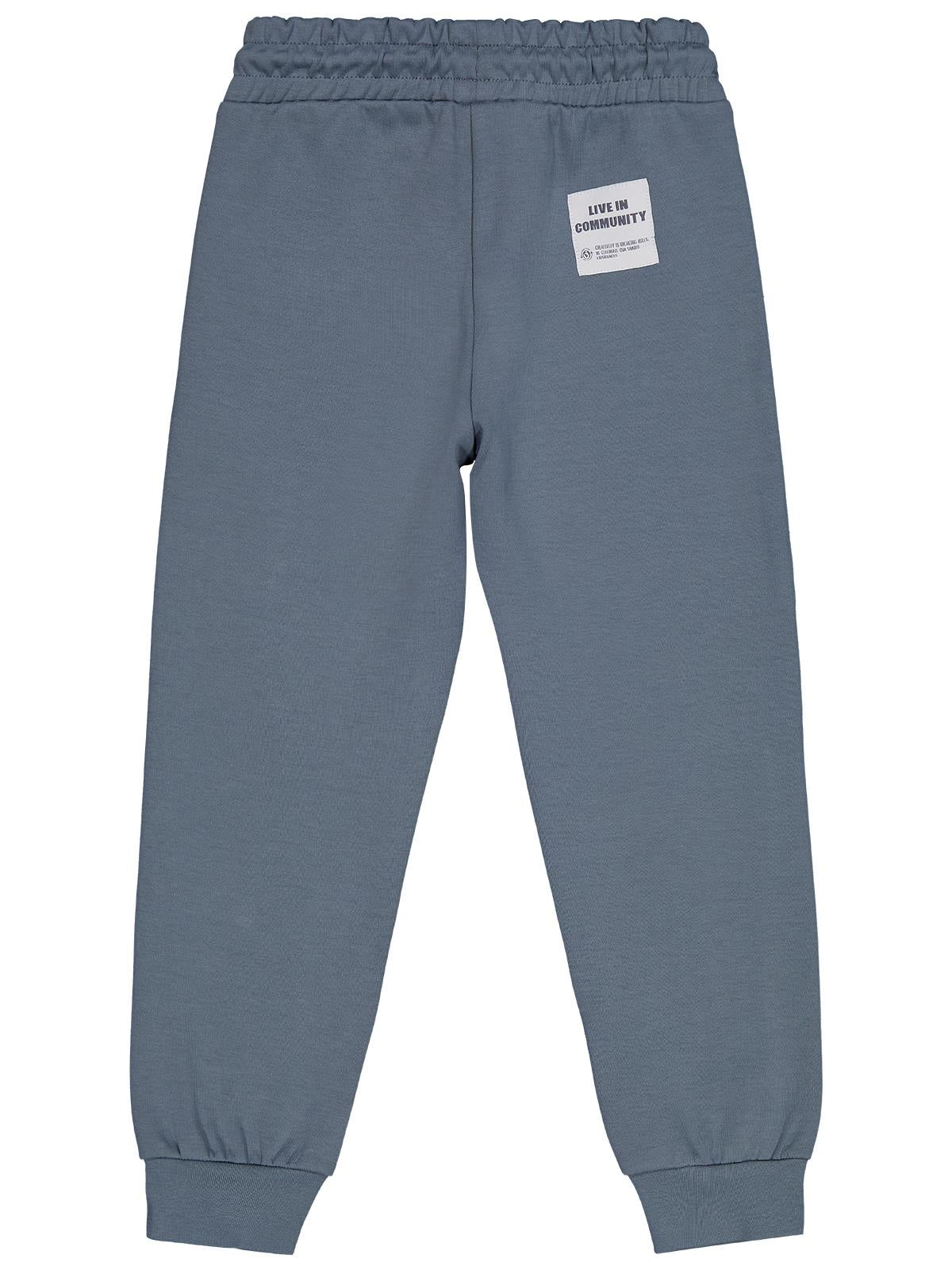 Civil Boys Etiketli - Micro Garnili 6-9 Yaş Eşofman Altı - Gri