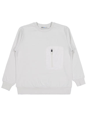 Civil Boys Etiketli - Micro Garnili 6-9 Yaş Sweatshirt - Gri