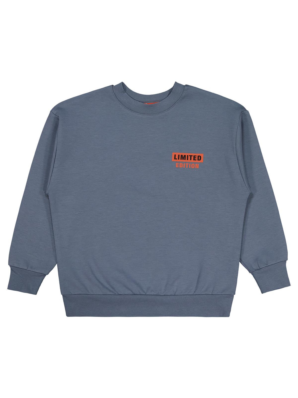Civil Boys Prıvate Baskılı 10-13 Yaş Sweatshirt - Gri