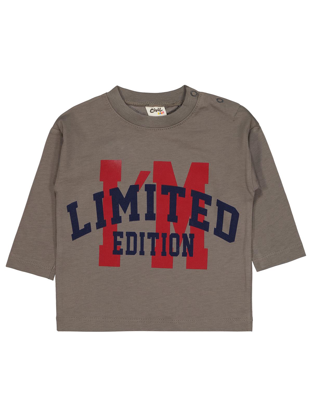 Civil Baby Lımıted Baskılı 6-18 Ay Sweatshirt - Gri