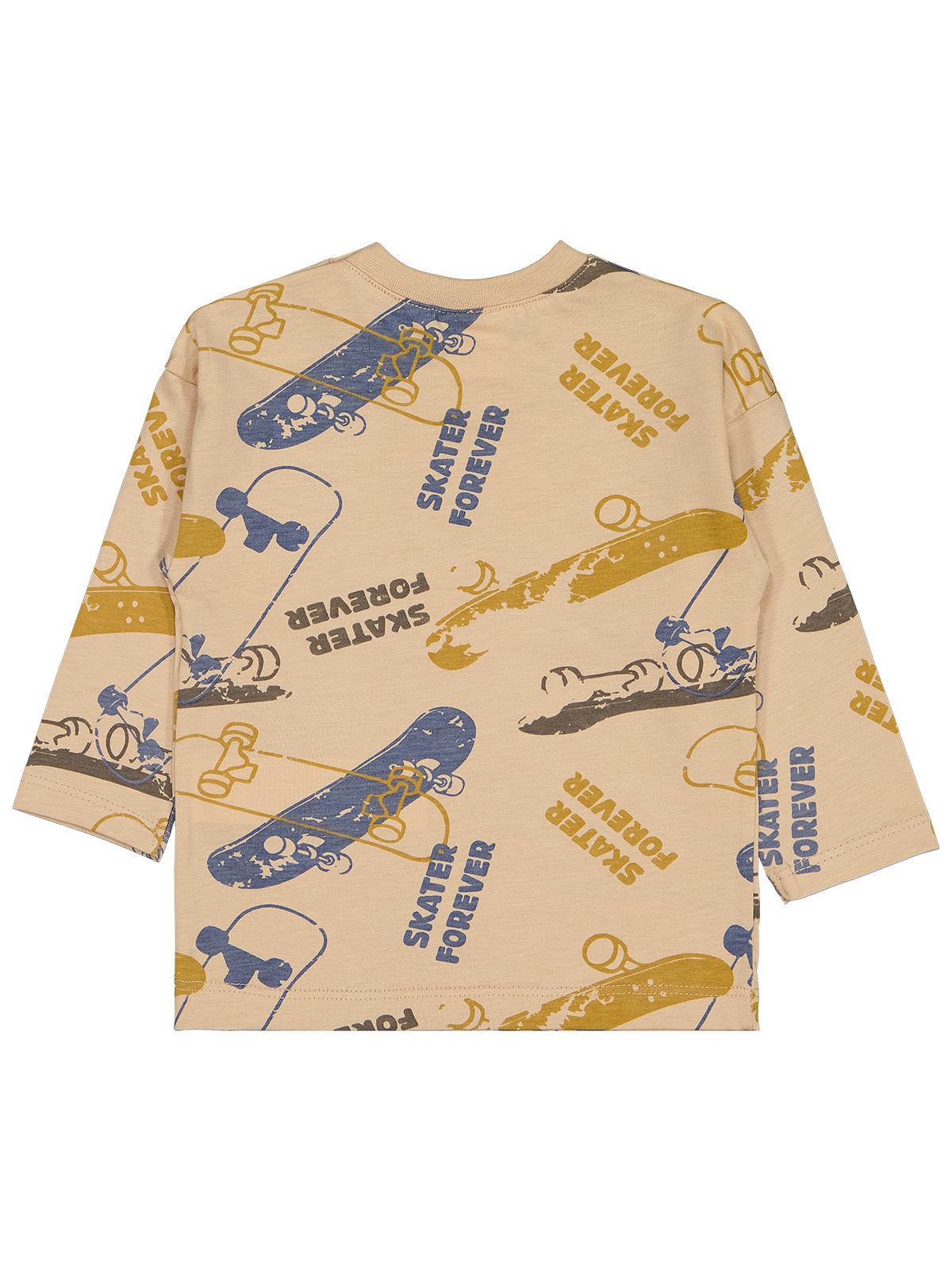 Civil Baby Kaykay Baskılı 6-18 Ay Sweatshirt - Bej