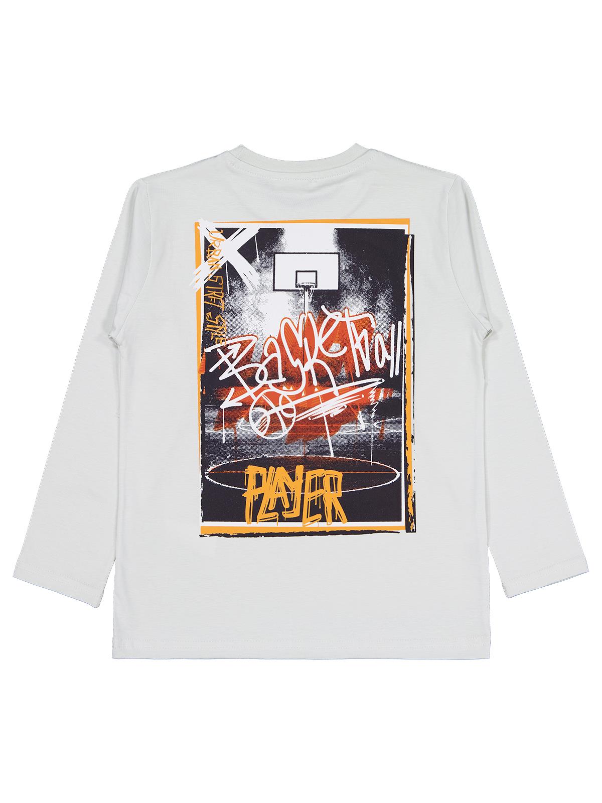 Civil Erkek Çocuk Player Baskılı Sweatshirt | Süprem Uzun Kol | Okul Kreş ve Günlük Kullanım - Gri
