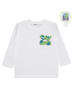 Civil Boys Stay Brave Baskılı 2-5 Yaş Sweatshirt - Ekru