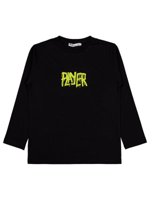 Civil Boys Player Baskılı 6-9 Yaş Sweatshirt - Siyah