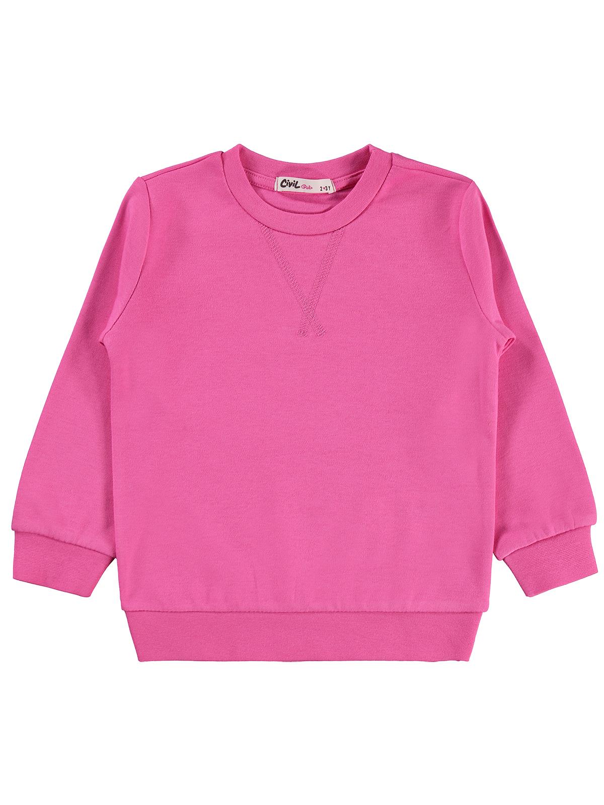 Civil Girls Kız Çocuk Düz 2-5 Yaş Sweatshirt - Ekru