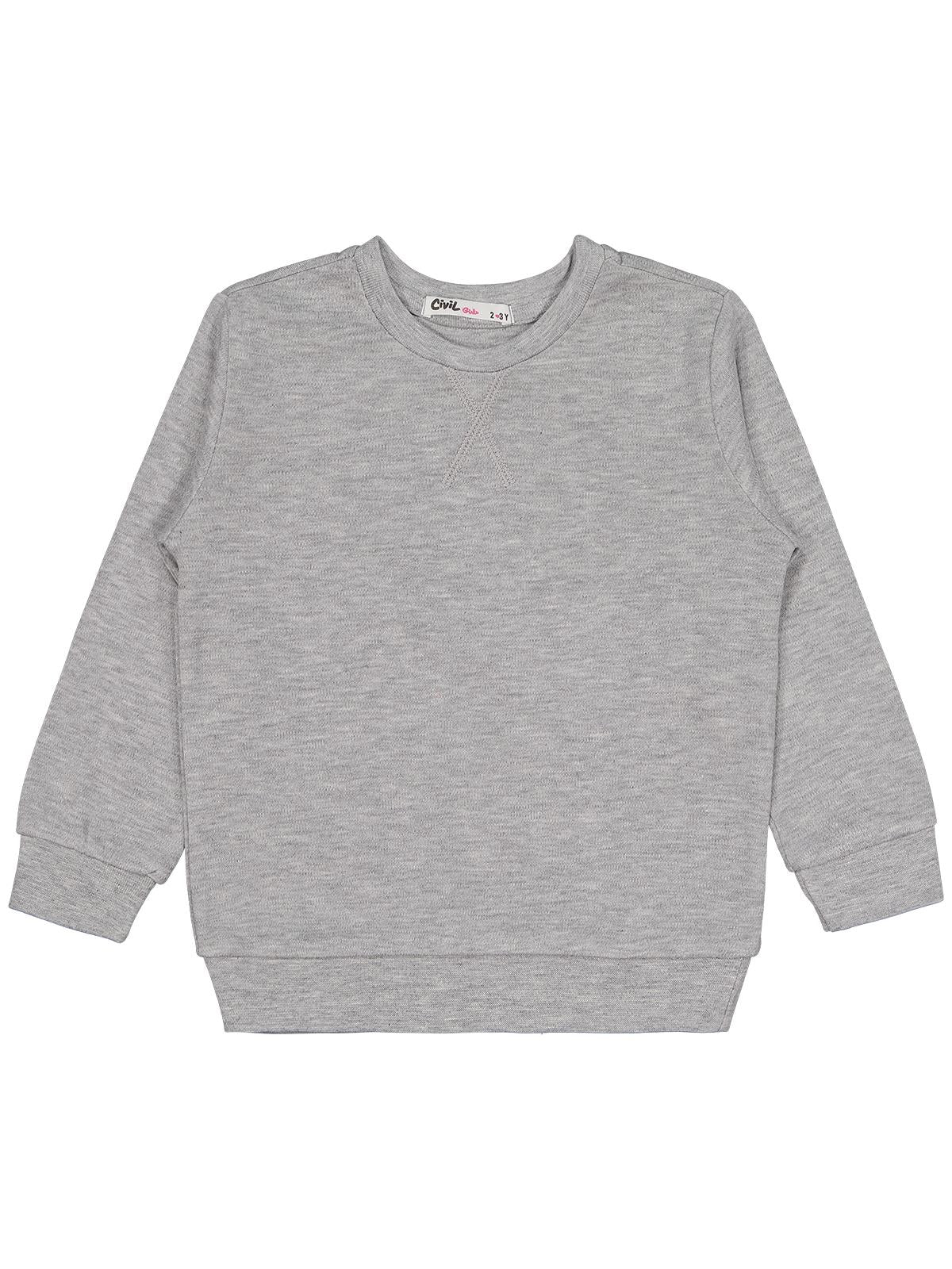 Civil Girls Kız Çocuk Düz 2-5 Yaş Sweatshirt - Ekru