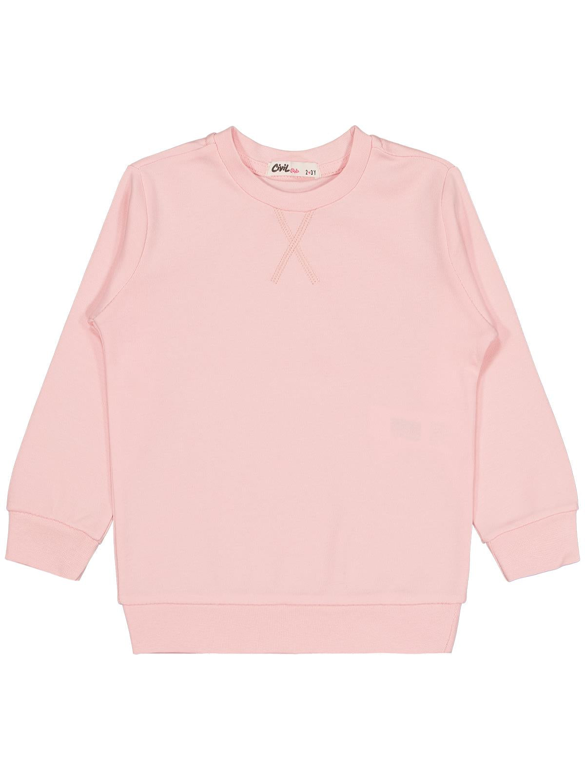 Civil Girls Kız Çocuk Düz 2-5 Yaş Sweatshirt - Pembe