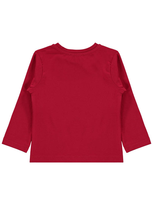 Civil Girls  Kız Çocuk Basic Sweatshirt | Likralı Süprem Uzun Kol | Okul Kreş ve Günlük Kullanım - Kırmızı