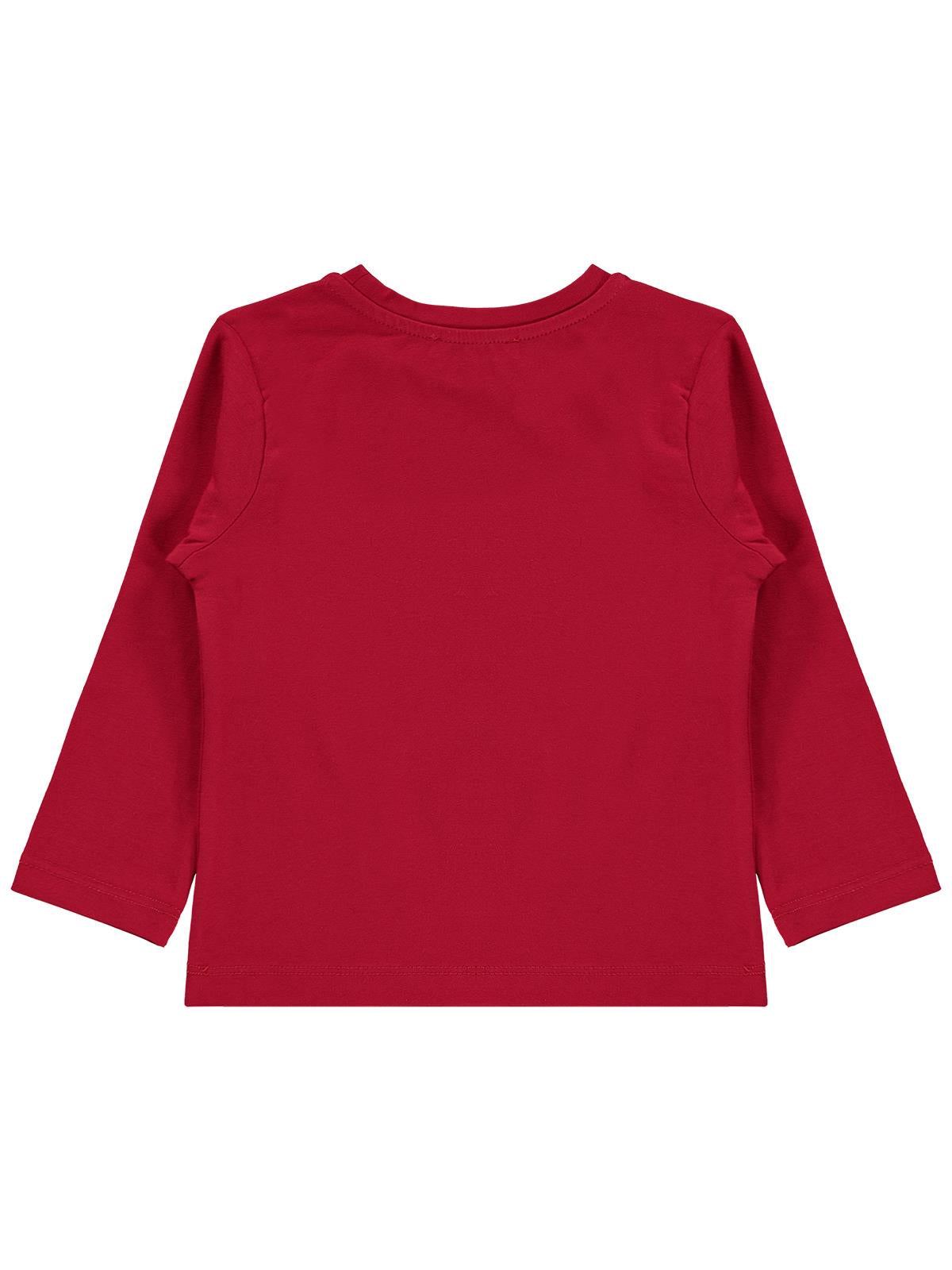 Civil Kız Çocuk Basic Sweatshirt | Likralı Süprem Uzun Kol | Okul Kreş ve Günlük Kullanım - Kırmızı