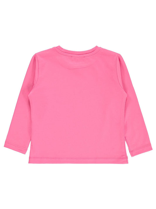 Civil Girls  Kız Çocuk Basic Sweatshirt | Likralı Süprem Uzun Kol | Okul Kreş ve Günlük Kullanım - Pembe