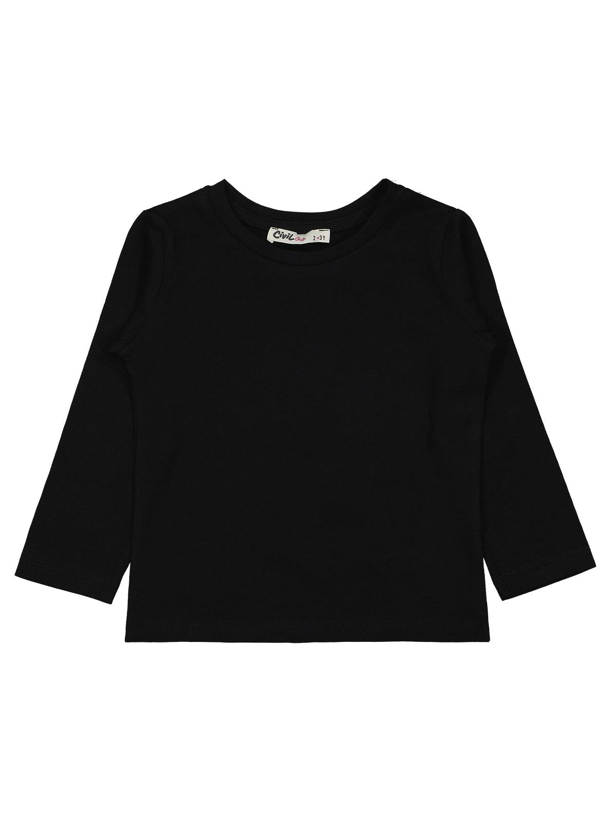 Civil Girls Basic 2-5 Yaş Sweatshirt - Siyah