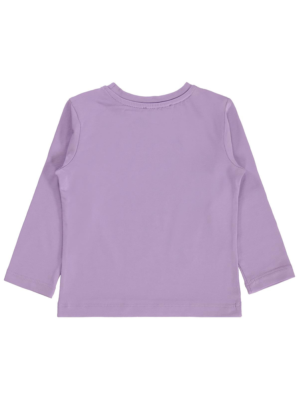 Civil Girls  Kız Çocuk Basic Sweatshirt | Likralı Süprem Uzun Kol | Okul Kreş ve Günlük Kullanım - Lila