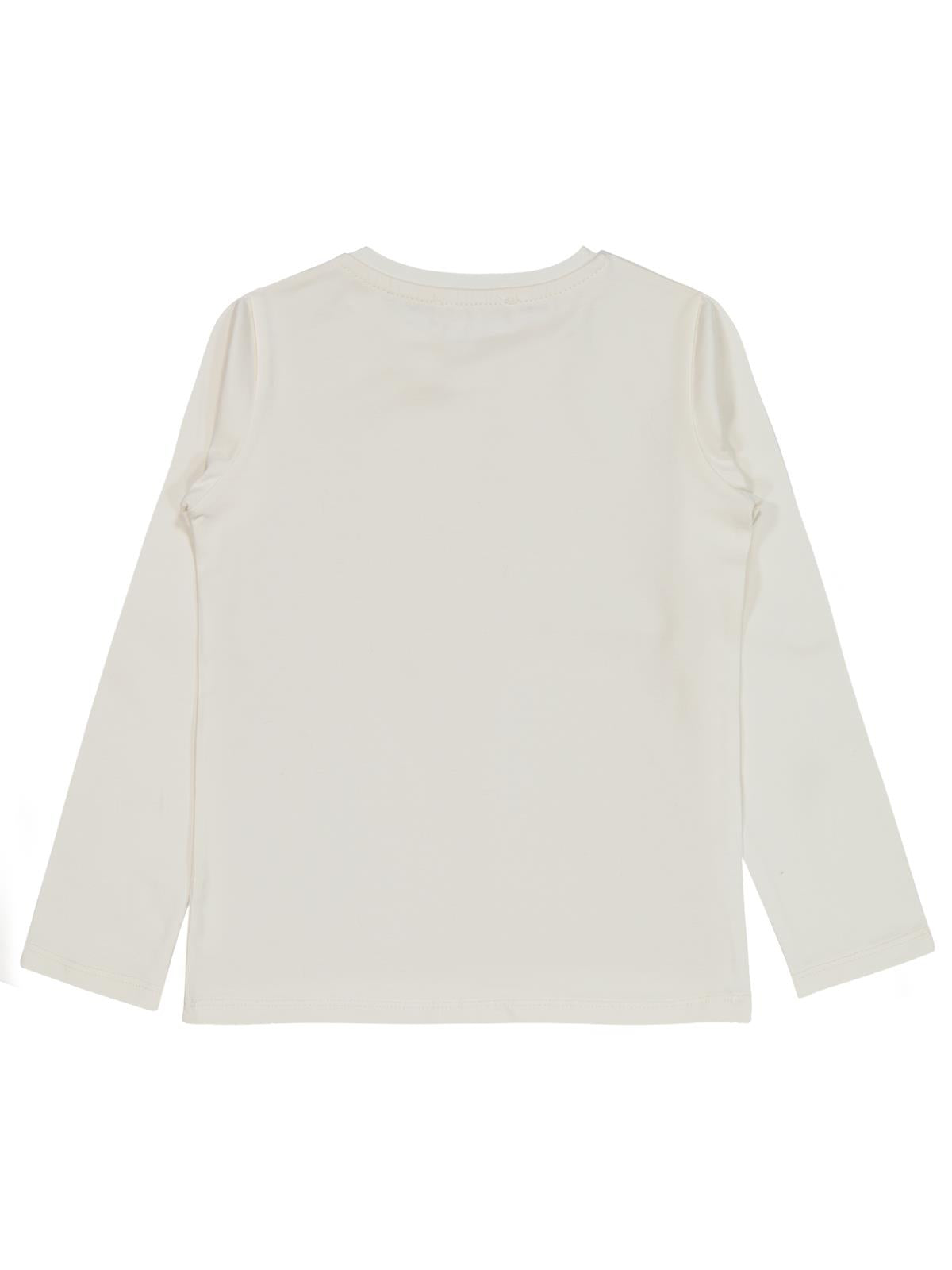 Civil Girls Kız Çocuk Basic Sweatshirt | Likralı Süprem Uzun Kol | Okul Kreş ve Günlük Kullanım - Ekru